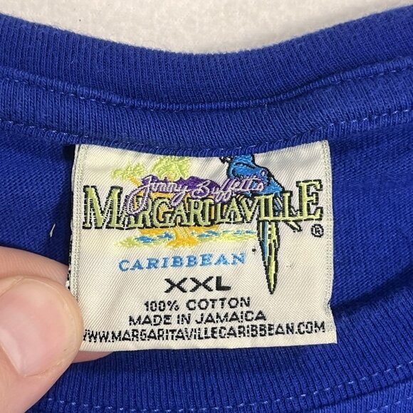 Margaritaville Jimmy Buffett T-Shirt XXL Blue Ocho Rios Jamaica 2002 - Picture 7 of 11